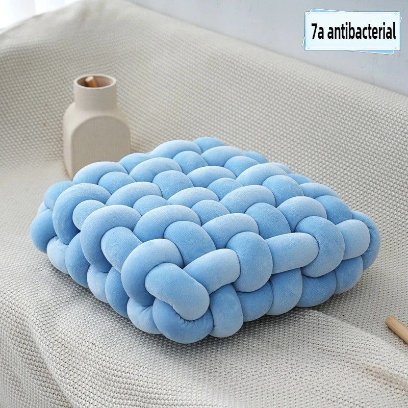 Handwoven plush pillows suitable for office chairs and sofas - Additional View 2