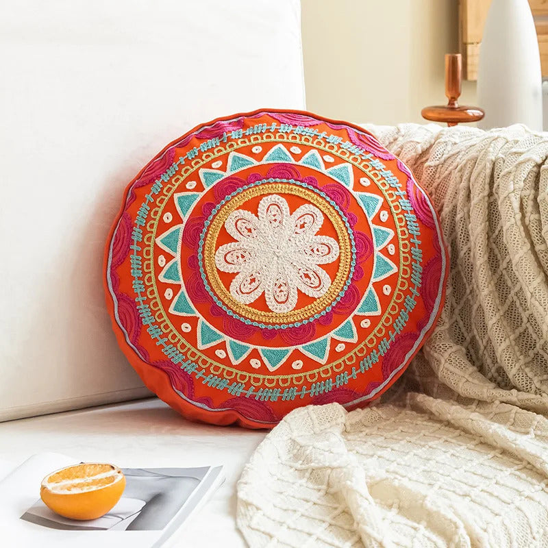 Round Pillow Cover Home Decor Living Room Pillow Cover - In Use
