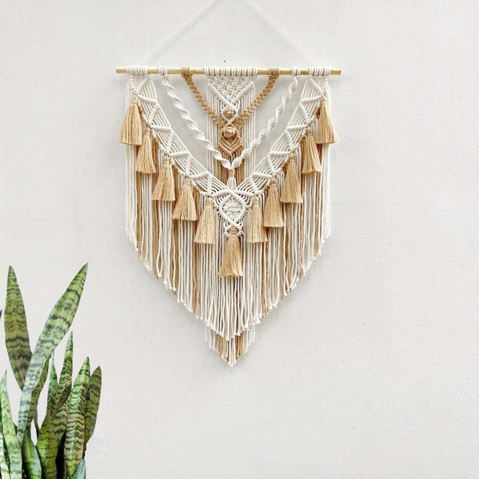 Hemp Rope Woven Vine Wall Hanging Home Decoration - Size Reference