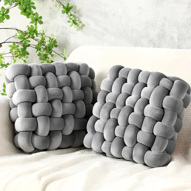 Handwoven plush pillows suitable for office chairs and sofas