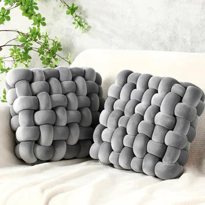 Handwoven plush pillows suitable for office chairs and sofas