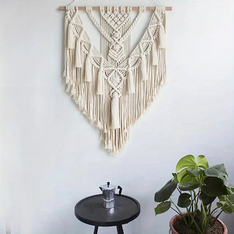 Hemp Rope Woven Vine Wall Hanging Home Decoration - Close-up Detail