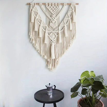 Hemp Rope Woven Vine Wall Hanging Home Decoration - Close-up Detail