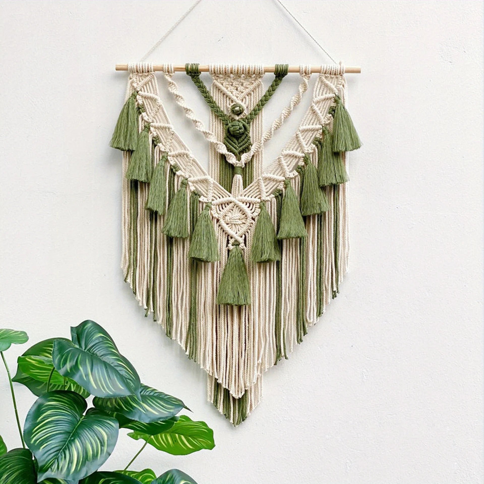 Hemp Rope Woven Vine Wall Hanging Home Decoration - In Use