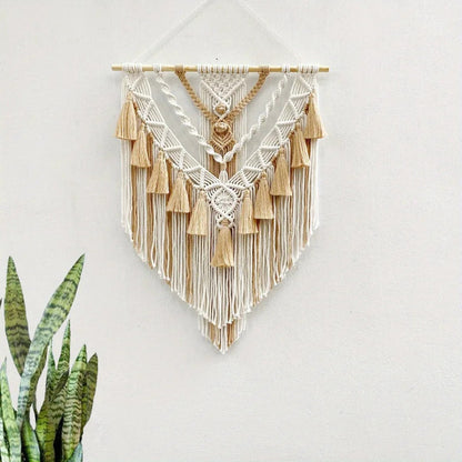 Hemp Rope Woven Vine Wall Hanging Home Decoration - Side View