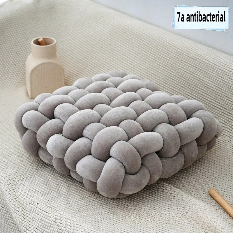 Handwoven plush pillows suitable for office chairs and sofas - Additional View 2