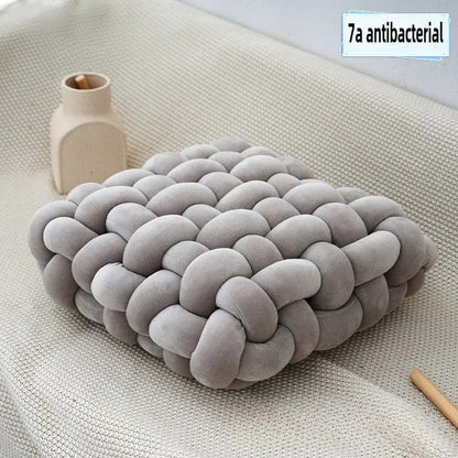 Handwoven plush pillows suitable for office chairs and sofas - Additional View 2
