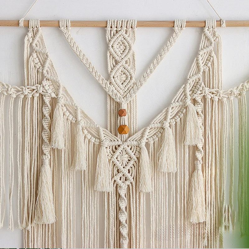 Tassel wall hanging fabrics are suitable for living room decoration - Close-up Detail
