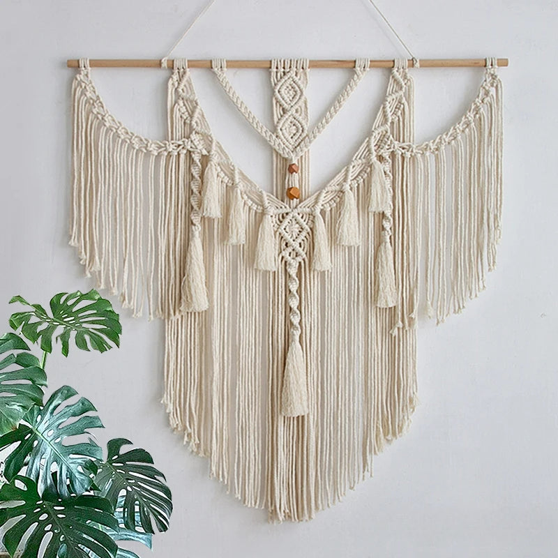 Tassel wall hanging fabrics are suitable for living room decoration - Detail View